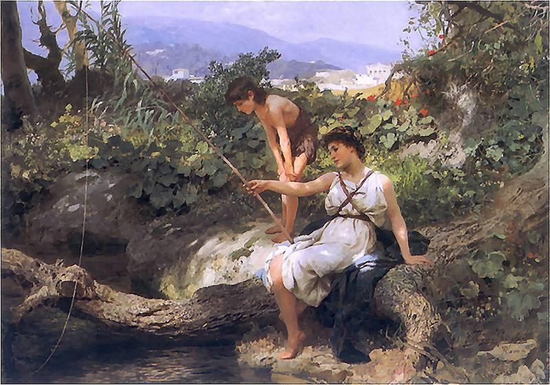 Henryk Siemiradzki Roman bucolic oil painting image